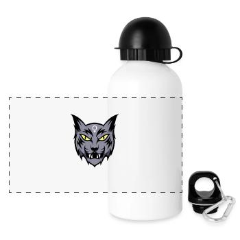 Chats contre Catcalls Chats Catcalling Féministe - Gourde panoramique avec couvercle 500 ml - blanc - Devant