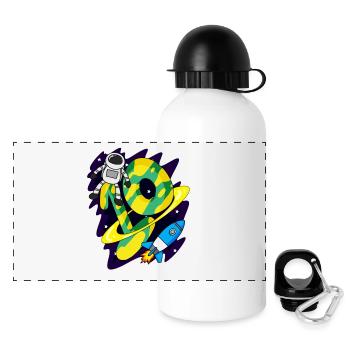 Junge 10 Jahre alt - 10. Geburtstag Geschenk - Panorama Trinkflasche mit Deckel 500 ml - Weiß - Vorne
