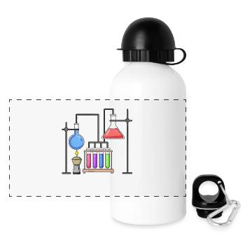 Chemistry Laboratory Science Chemist - Panoramic Thermal Bottle with Lid 500 ml - white - Front