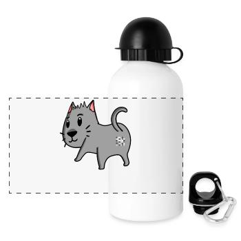 Cat Ass - Cat Butt - Panoramic Thermal Bottle with Lid 500 ml - white - Front