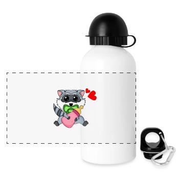 Baby 2022 - Geburt Schwanger 2022 - Baby Tochter - Panorama Trinkflasche mit Deckel 500 ml - Weiß - Vorne