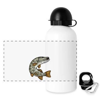 20. Geburtstag Angler Lustiger Spruch - 20 Jahre - Panorama Trinkflasche mit Deckel 500 ml - Weiß - Vorne