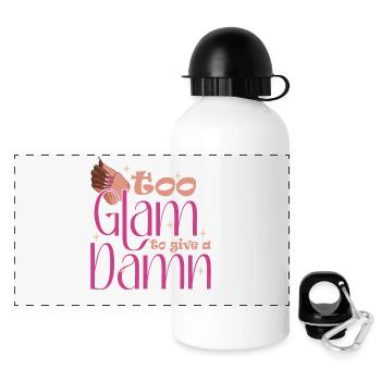 Trop glamour pour donner un sacré créateur d’ongles - Gourde panoramique avec couvercle 500 ml - blanc - Devant