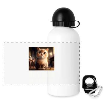 Katze Ich War Das Nicht Das War Schon So Katzen - Panorama Trinkflasche mit Deckel 500 ml - Weiß - Vorne