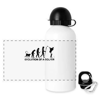 Entwicklung des Golfs - Panorama Trinkflasche mit Deckel 500 ml - Weiß - Vorne