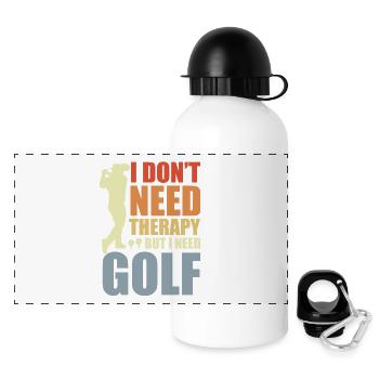 Lustiger Golf Witz - Panorama Trinkflasche mit Deckel 500 ml - Weiß - Vorne