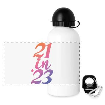 21st Birthday Gift 21 Years Old Men & Women - Panoramic Thermal Bottle with Lid 500 ml - white - Front