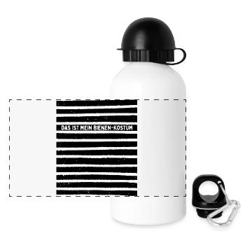 Bienen Kostüm Das Ist Mein Bienenkostüm Karneval - Panorama Trinkflasche mit Deckel 500 ml - Weiß - Vorne