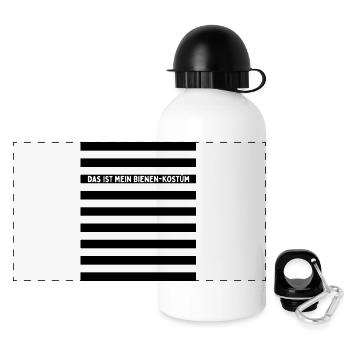 Bienen Kostüm Das Ist Mein Bienenkostüm Karneval - Panorama Trinkflasche mit Deckel 500 ml - Weiß - Vorne