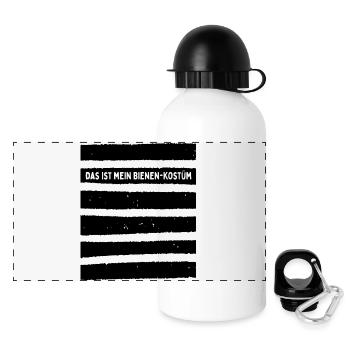 Bienen Kostüm Das Ist Mein Bienenkostüm Karneval - Panorama Trinkflasche mit Deckel 500 ml - Weiß - Vorne