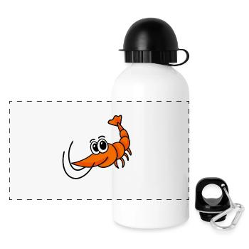 Shrimp Shrimp - Panoramic Thermal Bottle with Lid 500 ml - white - Front
