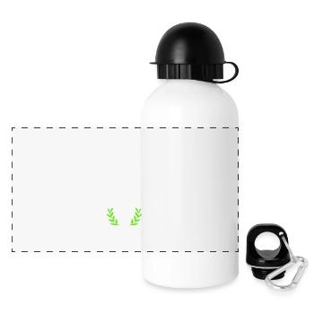 Veganer Jeder Biss Zählt Ich Liebe Tiere Go Vegan - Panorama Trinkflasche mit Deckel 500 ml - Weiß - Vorne