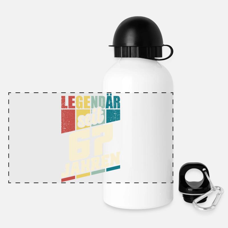 67. Geburtstag Legendär Seit 67 Jahren Legende 67 - Panorama Trinkflasche mit Deckel 500 ml - Weiß
