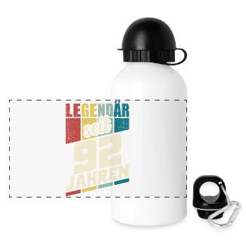 92. Geburtstag Legendär Seit 92 Jahren Legende 92 - Panorama Trinkflasche mit Deckel 500 ml - Weiß - Vorne