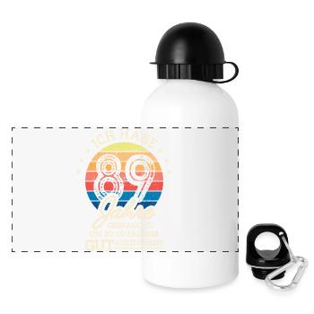 89. Geburtstag Geschenk Habe 89 Jahre Gebraucht - Panorama Trinkflasche mit Deckel 500 ml - Weiß - Vorne