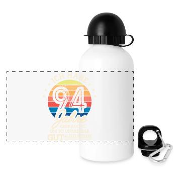 94. Geburtstag Geschenk Habe 94 Jahre Gebraucht - Panorama Trinkflasche mit Deckel 500 ml - Weiß - Vorne