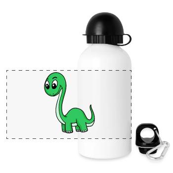 green dino - Panoramic Thermal Bottle with Lid 500 ml - white - Front