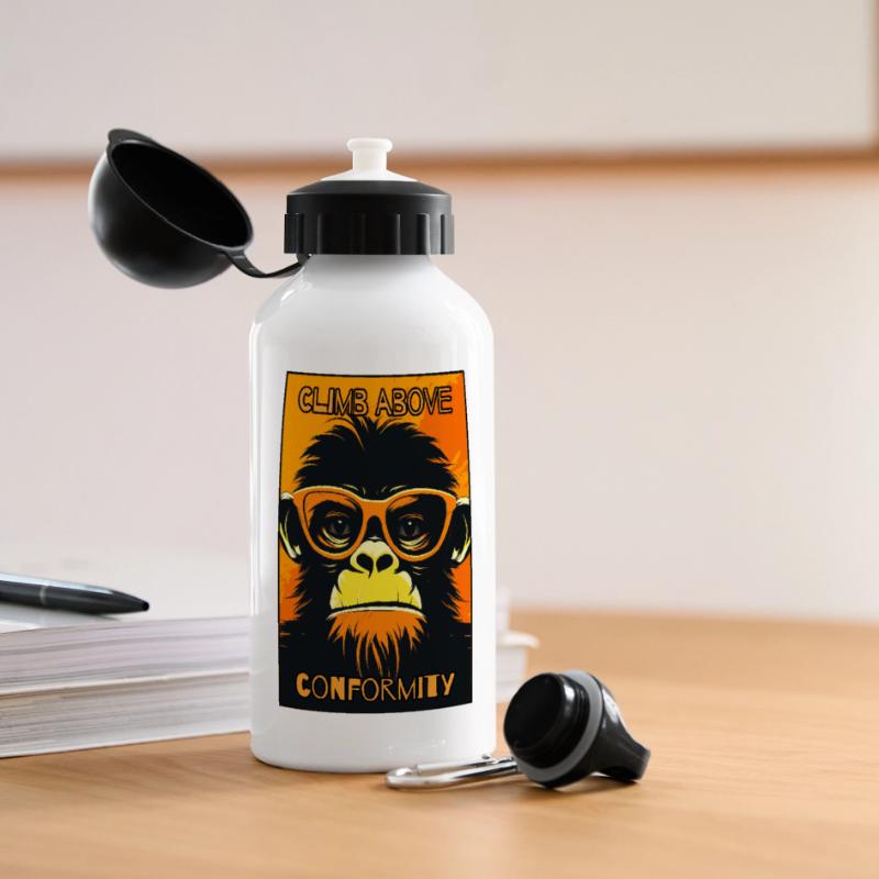 Overcome conformity: shivering monkey Panoramic Thermal Bottle with Lid 500 ml