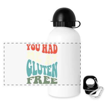 Gluten Free Celiac You Had Me At Gluten Free - Panoramic Thermal Bottle with Lid 500 ml - white - Front