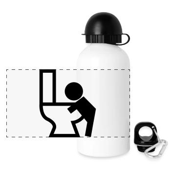 Erbrechen Puck Sick - Panorama Trinkflasche mit Deckel 500 ml - Weiß - Vorne