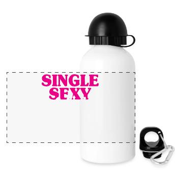 Single Sexy Frei Laber Mich Trotzdem Nicht An Solo - Panorama Trinkflasche mit Deckel 500 ml - Weiß - Vorne