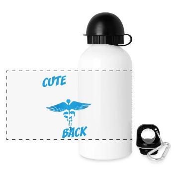 Cute Enough To Take Your Breath Away Arzt Ärztin - Panoramic Thermal Bottle with Lid 500 ml - white - Front