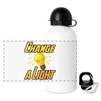 Change a Light - Panoramic Thermal Bottle with Lid 500 ml - white - Front