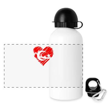 Istanbul Skyline Heartbeat Turquie J’aime Türkiye - Gourde panoramique avec couvercle 500 ml - blanc - Devant