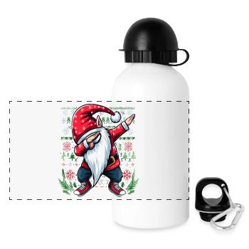 Dabbing Saint-Nicolas Noël moche - Gourde panoramique avec couvercle 500 ml - blanc - Devant