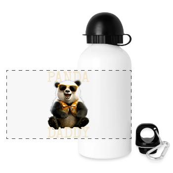 Panda Daddy Papa Pandas Father's Day Panda Bear Bear Dad - Panoramic Thermal Bottle with Lid 500 ml - white - Front