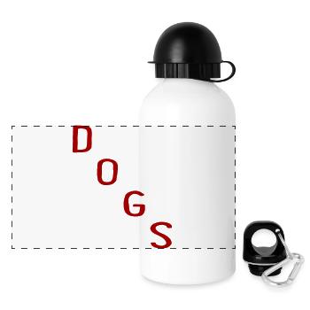 Hund - Panorama Trinkflasche mit Deckel 500 ml - Weiß - Vorne