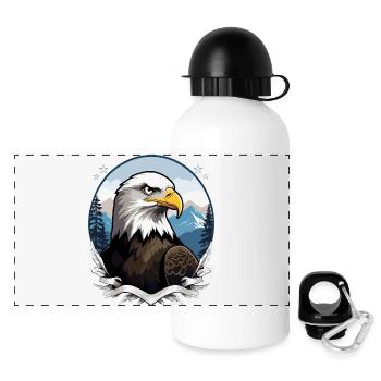 Bald eagle - Panoramic Thermal Bottle with Lid 500 ml - white - Front