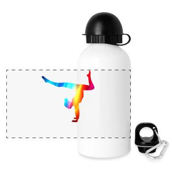 Turnerin Gymnastik Turnverein Aerobic Turnen - Panorama Trinkflasche mit Deckel 500 ml - Weiß - Vorne