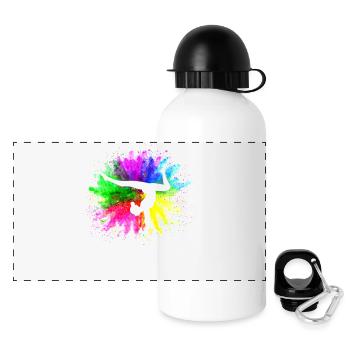 Turnerin Gymnastik Turnverein Aerobic Turnen - Panorama Trinkflasche mit Deckel 500 ml - Weiß - Vorne