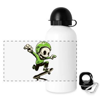 Skully Pete - Panorama Trinkflasche mit Deckel 500 ml - Weiß - Vorne