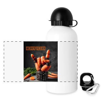 Végétalien lourd - Gourde panoramique avec couvercle 500 ml - blanc - Devant