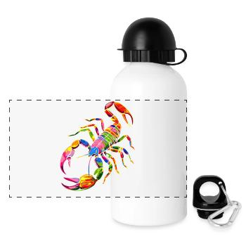 Scorpion Arachnides Scorpion Drôles de scorpions - Gourde panoramique avec couvercle 500 ml - blanc - Devant