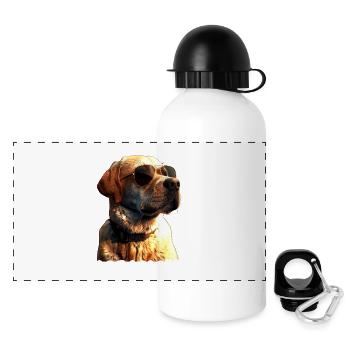 Labrador Mommy Mama Muttertag Labrador Retriever - Panorama Trinkflasche mit Deckel 500 ml - Weiß - Vorne