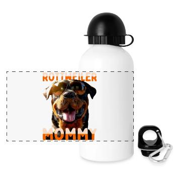 Rottweiler Mommy Mama Mutter Muttertag Mom Hunde - Panorama Trinkflasche mit Deckel 500 ml - Weiß - Vorne