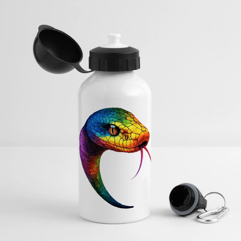 Serpent Python Cobra Mamba Serpent à sonnettes Serpent Gourde panoramique avec couvercle 500 ml