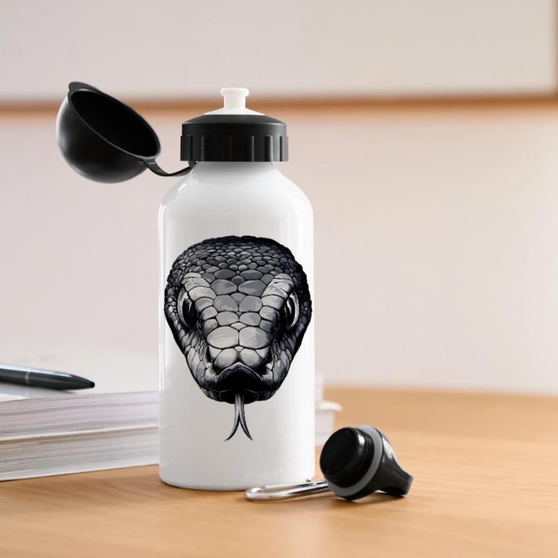 Snake Python Cobra Mamba Rattlesnake Snake Panoramic Thermal Bottle with Lid 500 ml