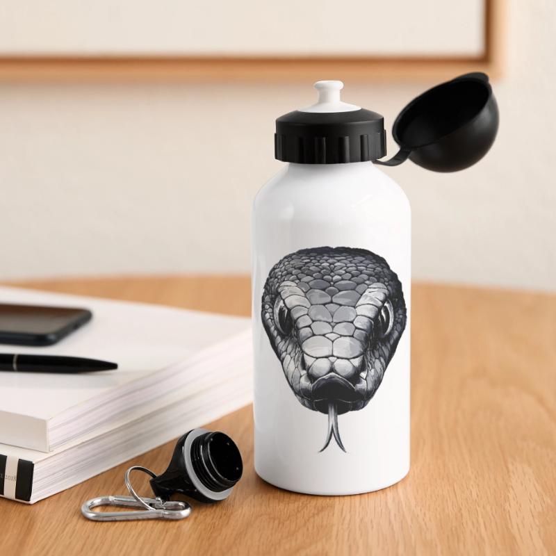 Snake Python Cobra Mamba Rattlesnake Snake Panoramic Thermal Bottle with Lid 500 ml
