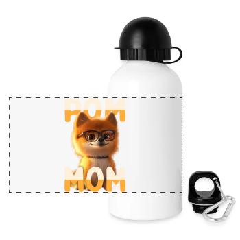 Pom Mom Zwergspitz Mommy Spitz Mama Muttertag Mom - Panorama Trinkflasche mit Deckel 500 ml - Weiß - Vorne