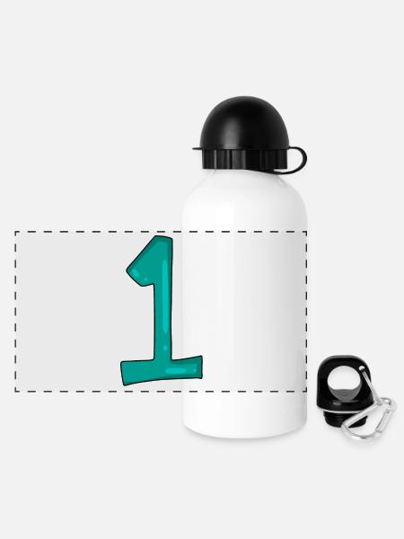 Number 1 Number Winner First Winner - Panoramic Thermal Bottle with Lid 500 ml - white