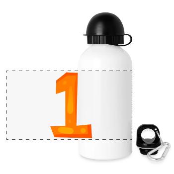 Numéro 1 Numéro Gagnant Premier Gagnant - Gourde panoramique avec couvercle 500 ml - blanc - Devant
