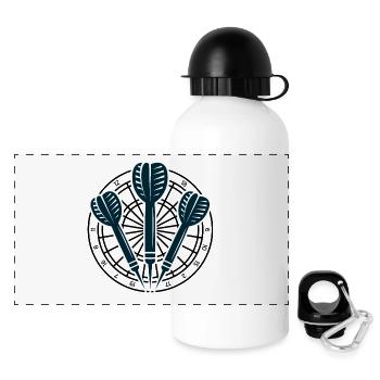 Darts Trio Arrow Art - Panoramic Thermal Bottle with Lid 500 ml - white - Front