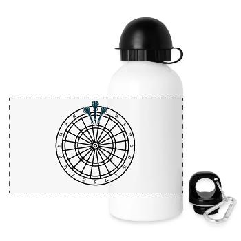 Darts Trio Silhouette - Panoramic Thermal Bottle with Lid 500 ml - white - Front