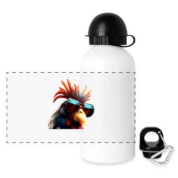 Poulets Whisperer Coq Poulet Daddy Farmer Poulet - Gourde panoramique avec couvercle 500 ml - blanc - Devant