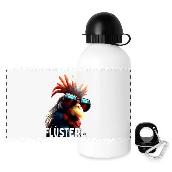 Chickens Whisperer Rooster Chicken Daddy Farmer Chicken - Panoramic Thermal Bottle with Lid 500 ml - white - Front