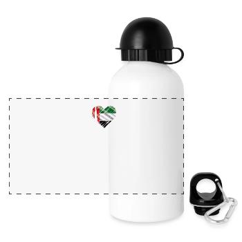 Dubaï Skyline Heartbeat Burj Khalifa Heart Émirats arabes unis Fan - Gourde panoramique avec couvercle 500 ml - blanc - Devant
